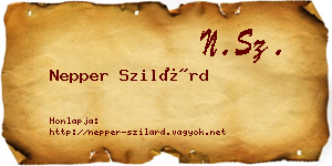 Nepper Szilárd névjegykártya