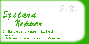 szilard nepper business card