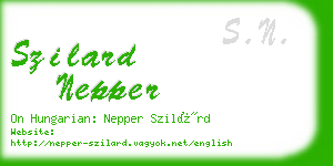 szilard nepper business card